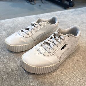 Puma White Sneakers women’s size 8 no box used
